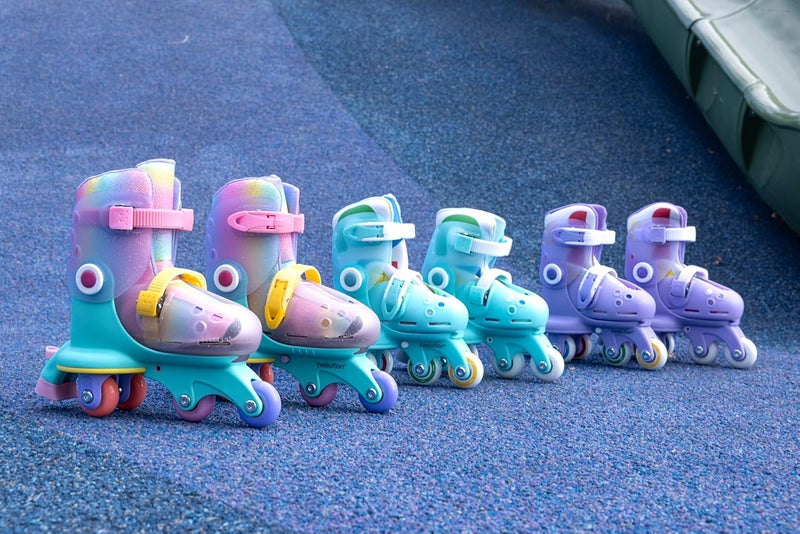 Yvolution Learner Twista Skates – 2-in-1 Adjustable Kids Roller Skates for Ages 2+ – Converts from Tri-Wheel to Inline Skates – No Tools Needed – US Size 7-11 - Image 3